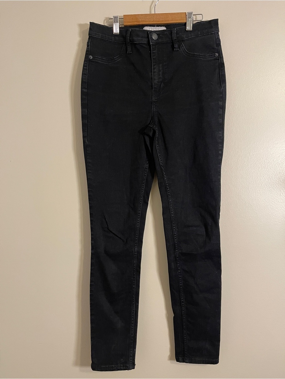 Free People Jeans Womens 30 Black High-Rise Skinny Classic Normcore Minimalist